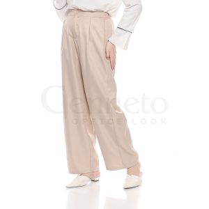 Celana Kerja Formal Wanita GENNETO Safeena Beige